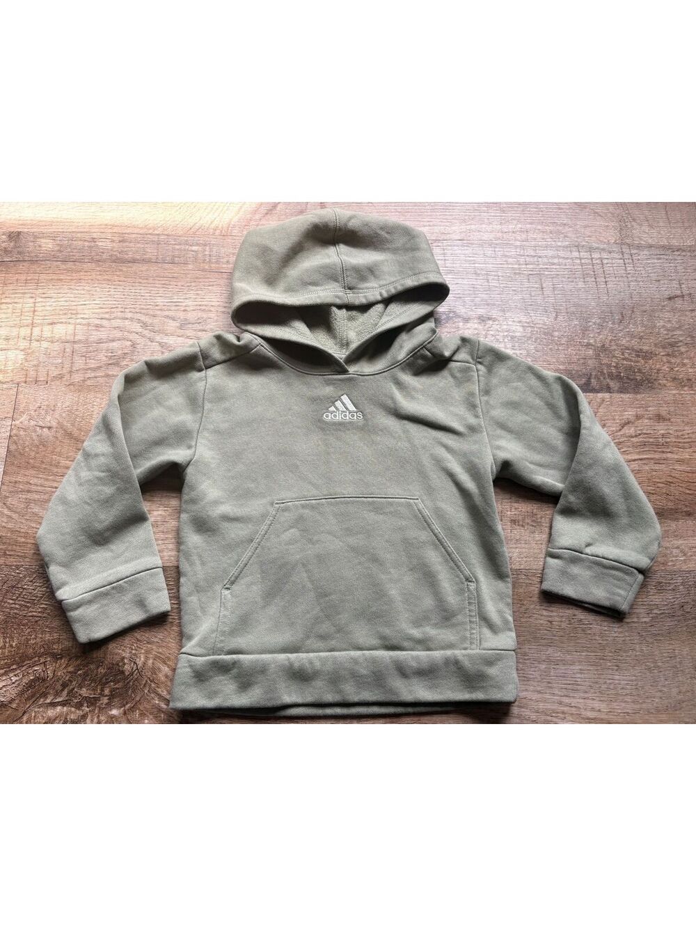Adidas Kids Hoodie Size 4T Olive Green Regular Fit